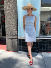 Load image into Gallery viewer, 1990s Nanette Lepore Metallic Baby Blue Dress