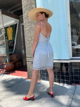 Load image into Gallery viewer, 1990s Nanette Lepore Metallic Baby Blue Dress