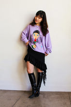 Load image into Gallery viewer, 1980s Hand Painted Lavender Pierrot Raglan Sweater