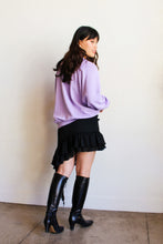 Load image into Gallery viewer, 1980s Hand Painted Lavender Pierrot Raglan Sweater