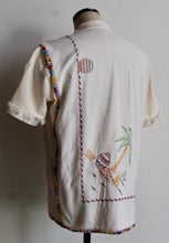 Load image into Gallery viewer, Mexican Cowboy Days of the Week Linen Fringe Shirt