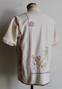 Mexican Cowboy Days of the Week Linen Fringe Shirt