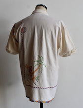 Load image into Gallery viewer, Mexican Cowboy Days of the Week Linen Fringe Shirt