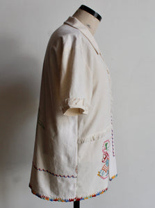 Mexican Cowboy Days of the Week Linen Fringe Shirt