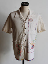 Load image into Gallery viewer, Mexican Cowboy Days of the Week Linen Fringe Shirt