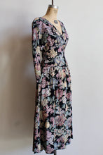 Load image into Gallery viewer, 1980s Floral Cinched Waist Dress