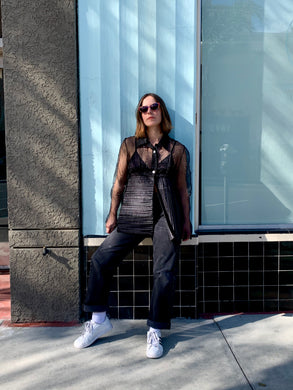 1990s Avant-Garde Pleated Panel Blouse