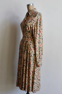 1980s Evan Picone Floral Rayon Two Piece Set