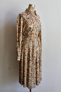 1980s Evan Picone Floral Rayon Two Piece Set