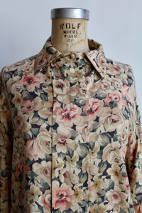 1980s Evan Picone Floral Rayon Two Piece Set