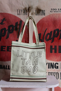 1970s Little Tan Canvas Tote Bag