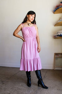 1970s Lavender Belted Tent Dress
