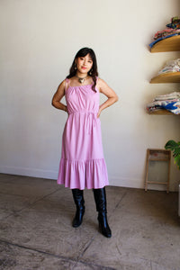 1970s Lavender Belted Tent Dress