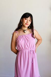 1970s Lavender Belted Tent Dress