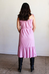 1970s Lavender Belted Tent Dress