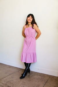 1970s Lavender Belted Tent Dress