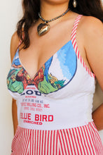 Load image into Gallery viewer, Blue Bird Flour Romper