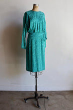 Load image into Gallery viewer, 1980s Silk Turquoise Midi Dress