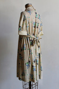 1970s Cotton Floral Print Babydoll Dress