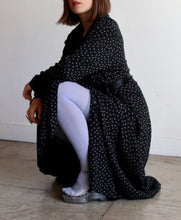 Load image into Gallery viewer, 1980s Black Calico Print Duster Dress
