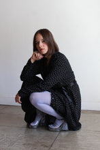 Load image into Gallery viewer, 1980s Black Calico Print Duster Dress