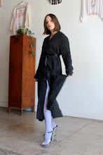 Load image into Gallery viewer, 1980s Black Calico Print Duster Dress