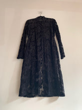 Load image into Gallery viewer, 90s Black Lace Duster Jacket