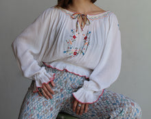 Load image into Gallery viewer, 1980s Hungarian Peasant Blouse