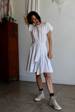 Load image into Gallery viewer, 1980s White Cotton Floral Appliqué Dress