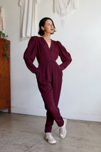 Load image into Gallery viewer, 1970s Fitted Plum Jumpsuit