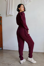 Load image into Gallery viewer, 1970s Fitted Plum Jumpsuit