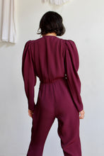 Load image into Gallery viewer, 1970s Fitted Plum Jumpsuit