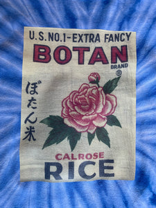 Botan Rice Vintage Blue Tie-Dye Tee - M