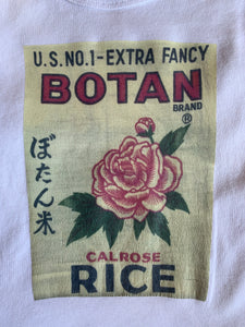 Botan Rice Vintage White Crop Top - M