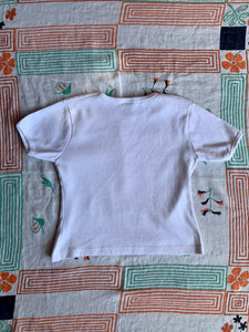 Botan Rice Vintage White Crop Top - M