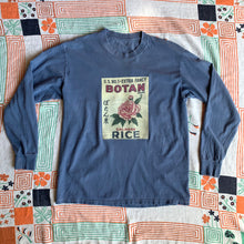 Load image into Gallery viewer, Botan Rice Vintage Blue Long Sleeve Shirt - M