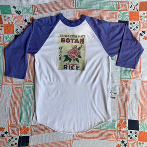 Botan Rice Vintage Purple Baseball Tee - L
