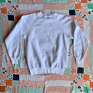 Botan Rice Vintage White Raglan Sweatshirt - L