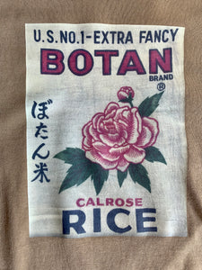 Botan Rice Vintage Light Brown Tee - L