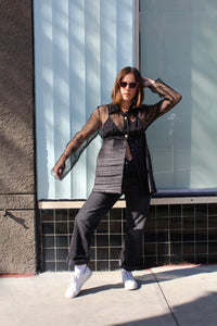 1990s Avant-Garde Pleated Panel Blouse