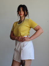 Load image into Gallery viewer, 90s Chartreuse Knit Short Sleeve Sweater
