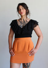 Load image into Gallery viewer, 90s Orange Silk Mini Skirt