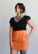 Load image into Gallery viewer, 90s Orange Silk Mini Skirt