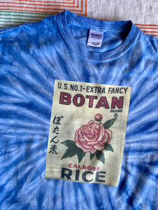Botan Rice Vintage Blue Tie-Dye Tee - M
