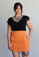 Load image into Gallery viewer, 90s Orange Silk Mini Skirt