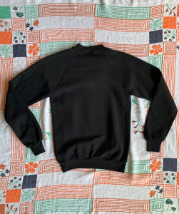 Botan Rice Vintage Black Raglan Sweatshirt - S