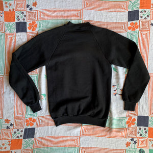 Botan Rice Vintage Black Raglan Sweatshirt - S