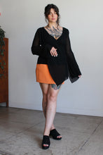 Load image into Gallery viewer, 90s Black Mesh Layered Blouse