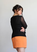 Load image into Gallery viewer, 90s Black Mesh Layered Blouse