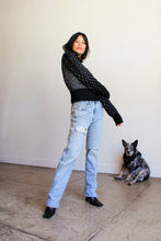 Load image into Gallery viewer, 1970s Black Lurex Hand Knit Mohair Sweater